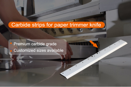 What are carbide strips for paper and textile cutting