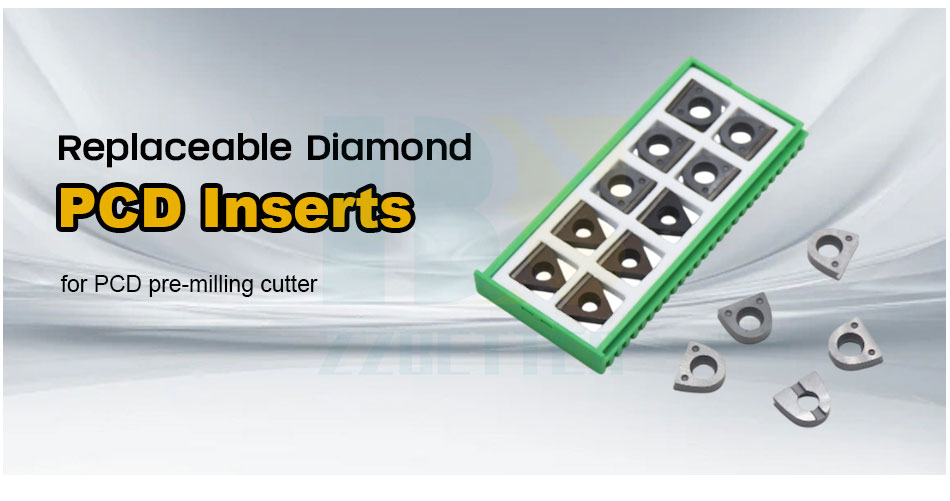 Replaceable Diamond PCD Inserts for PCD Pre-Milling Cutter